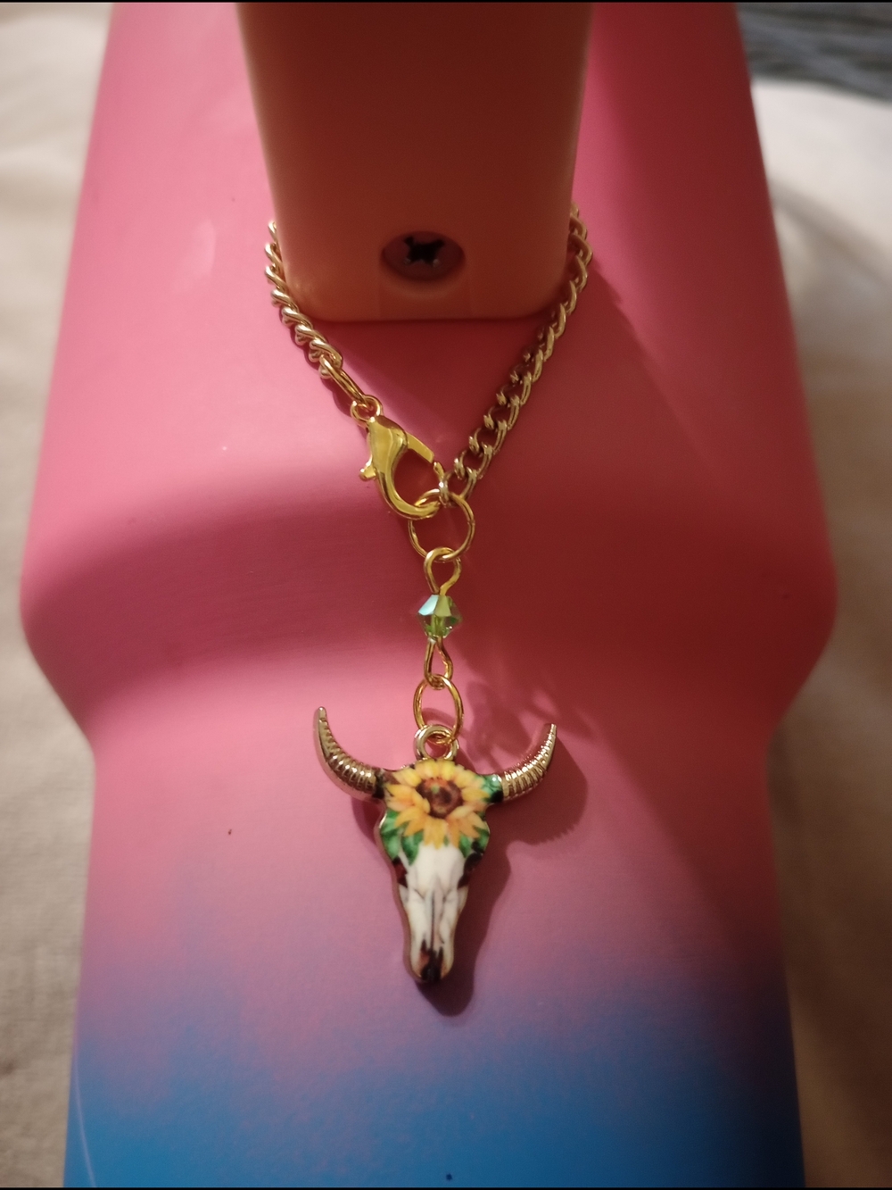 Stanley / Tumbler Bull Skull with Sunflower Accent